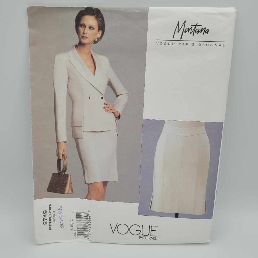 UNCUT Vogue Paris Original Montana 2749 Skirt Suit Sewing Pattern